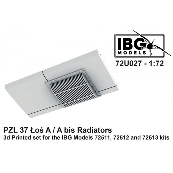 1/72 PZL 37 LOS A/A bis Radiators (3d printed) for IBG Models