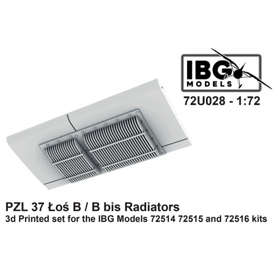 1/72 PZL 37 LOS B/B bis Radiators (3d printed) for IBG Models