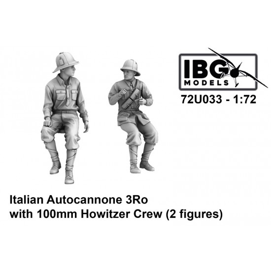 1/72 Italian Autocannon 3Ro with 100mm Howitzer Crews (2 figures)