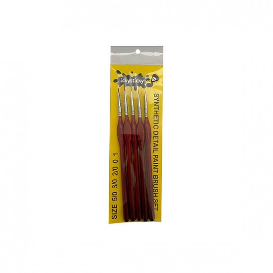 Synthetic Paint Brush Set (5pk: 5/0, 3/0, 2/0, 0, 1)