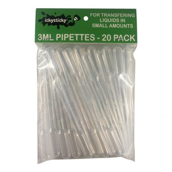 3ml Pipettes (20pcs) Applicators for Liquid and Glue