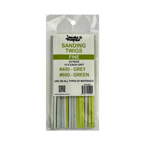 Sanding Twigs #Fine (10x Each Grit, #400 #600, 20pcs)