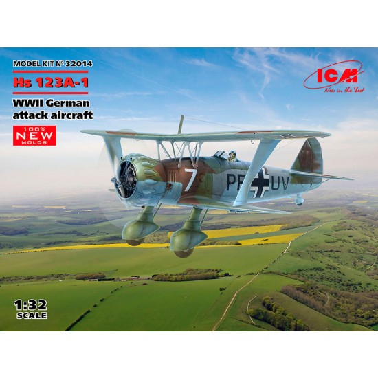 1/32 WWII German Hs 123A-1 Attack Aircraft