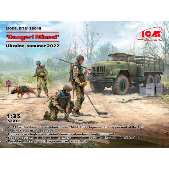 1/35 'Danger! Mines!' Ukraine, Summer 2022 - Zil-131, TM-62 and Figures