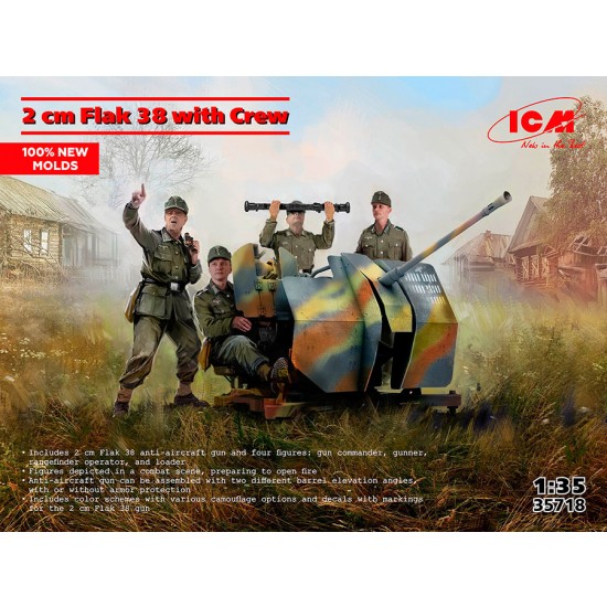 1/35 2cm Flak 38 Anti-aircraft Gun with Crews