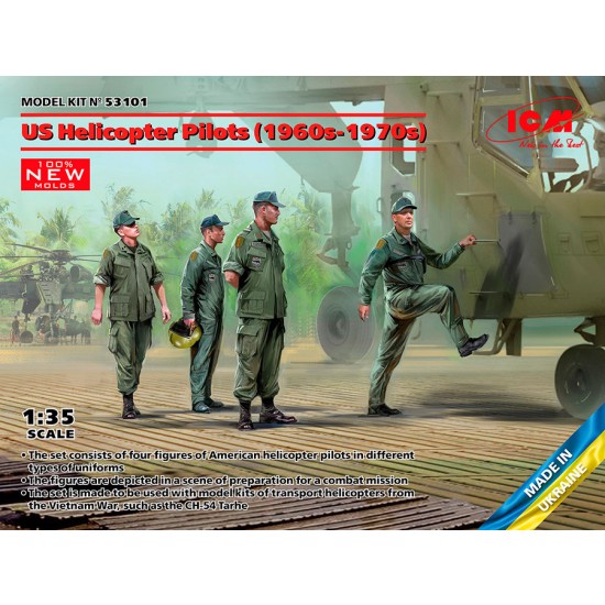 1/35 US Helicopter Pilots 1960s-1970s (4 figures)