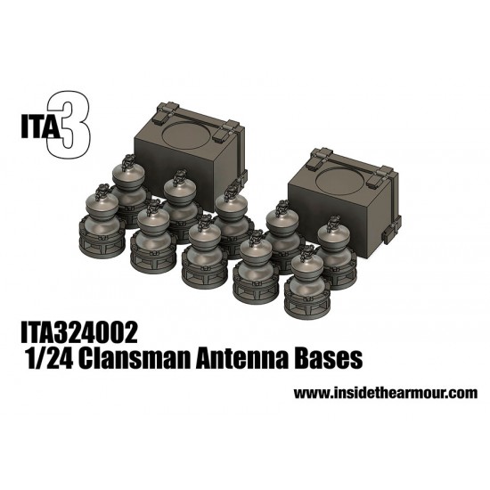 1/24 Clansman Radio Antenna Bases and TUUAM Wing Boxes