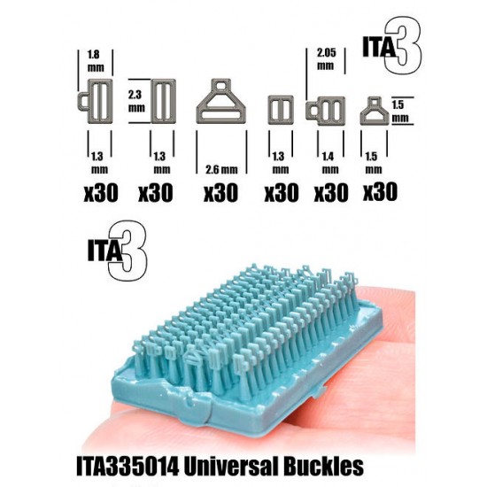 1/35, 1/48, 1/32 Universal Buckels (6 types, 30pcs each)