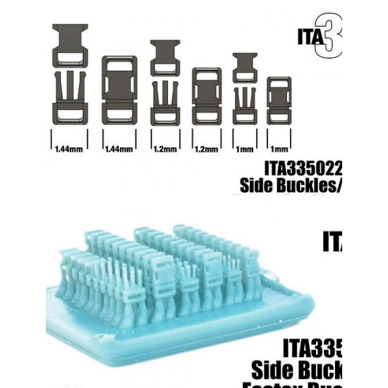 1/35 Fastex Side Clips (3 sizes: 1.44mm, 1.2mm, 1mm)