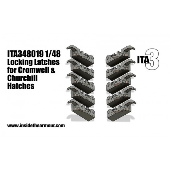 1/48 Locking Latches for British AFV Cromwell/Churchill Stowage Bins