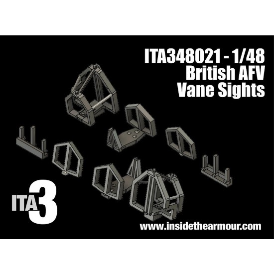 1/48 British AFV Commander Vane Sights (8pcs, 4 types)