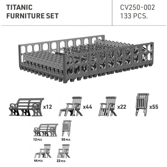 1/250 Titanic Furniture Set (133pcs)