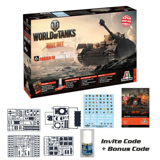 1/35 World of Tanks - Panzer IV with WoT Decals & Tank Guide + Invite Code + Bonus Code