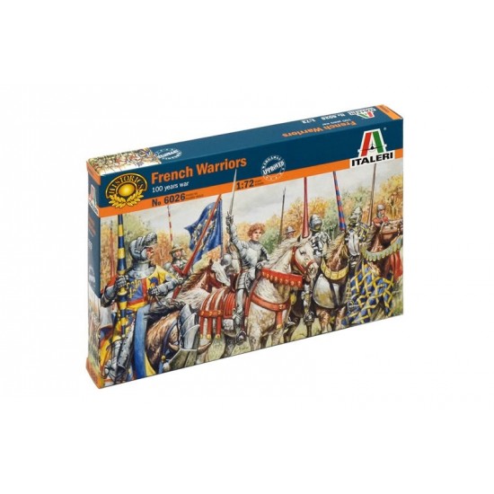 1/72 French Warriors in The Hundred Years' War (28 Figures+8 Horses)