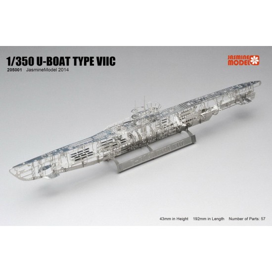 1/350 WWII U-Boat Type VIIC Full Structure PE Detail Model