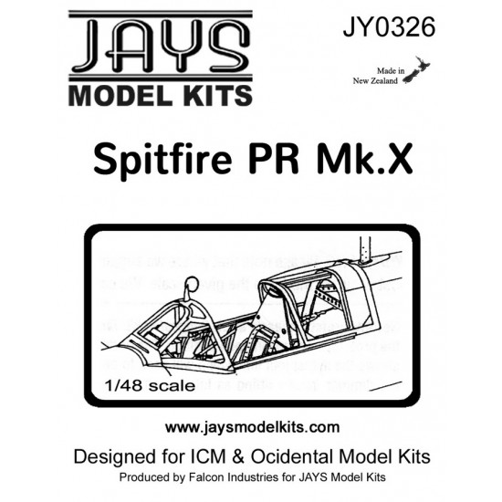 1/48 Spitfire PR Mk.X Vacuum Form Canopy for ICM/Ocidental Model kits