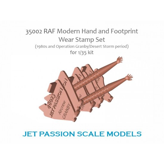 1/35 RAF Hand & Footprint Wear Stamp Set Granby