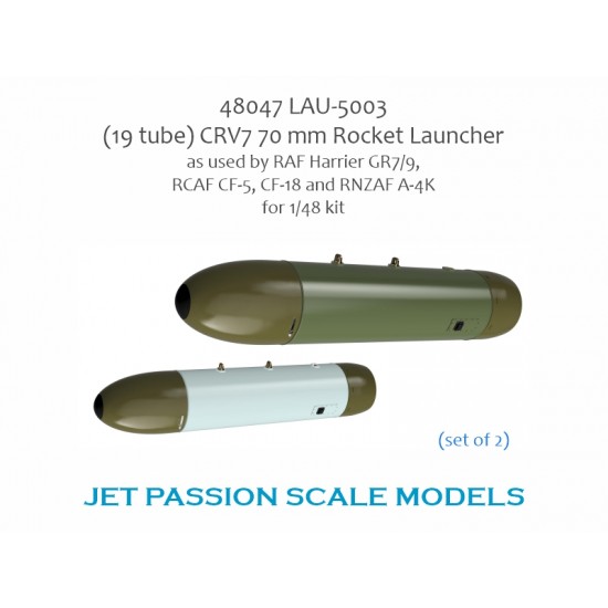 1/48 LAU-5003 CRV7 Rocket Launcher for RAF Harrier GR7/9, RCAF CF-5, CF-18, RNZAF A-4K