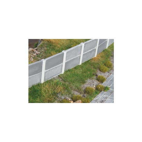 1/87 Concrete Fence, L 50cm (30 slabs)