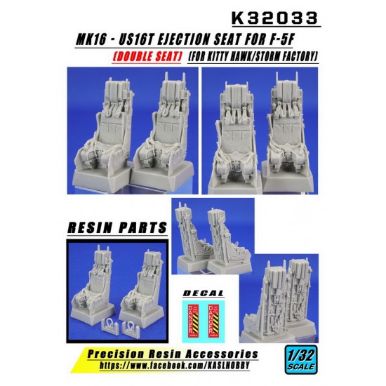 1/32 F-5F MK16 - US16T Ejection Seat (double) for Kitty Hawk/Storm Factory kits