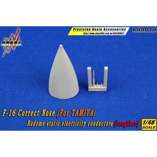 1/48 F-16 Correct Nose Static Electricity Conductors [Lengthen] for Tamiya kits