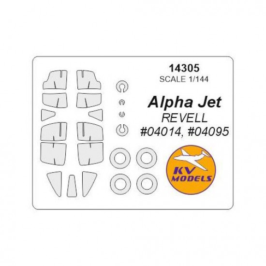 1/144 Alpha Jet Masks for Revell #04014, #04095