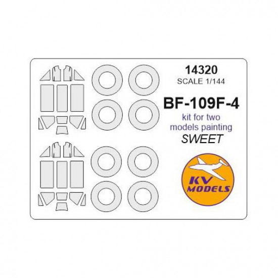 1/144 Messershmitt Bf-109F-4 Masks for 2 Sweet kits