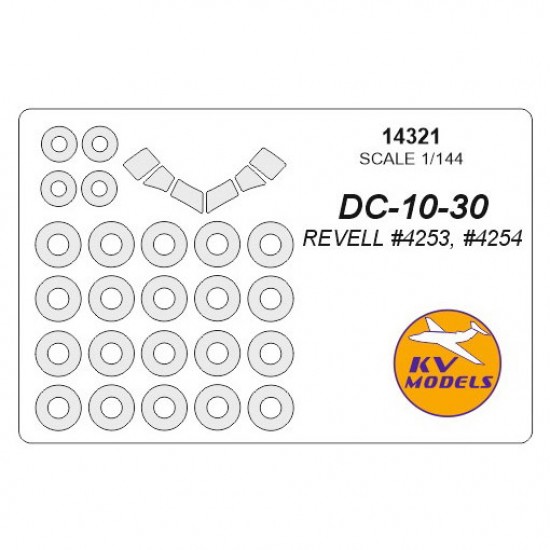 1/144 DC-10-30 Masks for Revell #4253, #4254