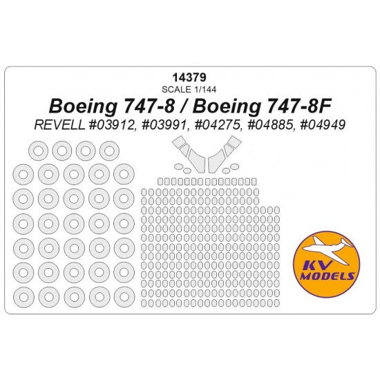 1/144 Boeing 747-8/747-8F Masks for Revell #03912/03991/04275/04885/04949