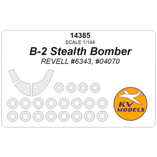 1/144 US B-2 Stealth Bomber Canopies and Wheels Masks for Revell kits