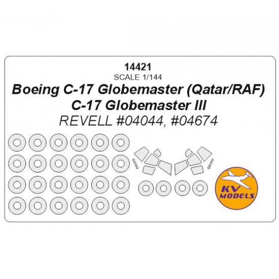 1/144 Boeing C-17 Globemaster III Masks for Revell #04044/04674