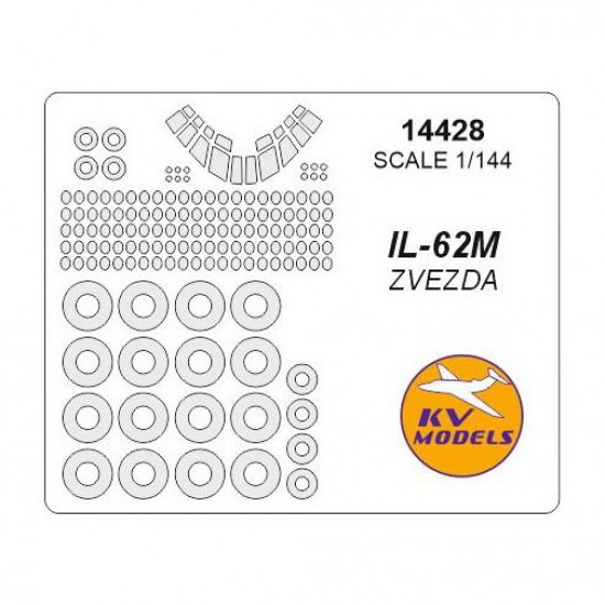 1/144 Ilyushin IL-62M Masks for Zvezda #7013