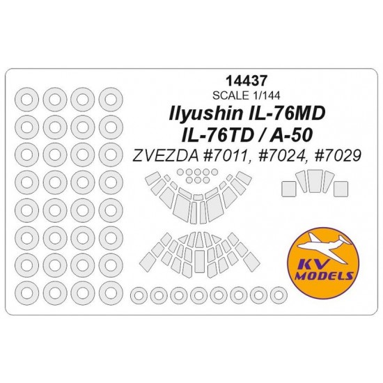 1/144 Ilyushin IL-76MD / IL-76TD / A-50 Masks for Zvezda #7011, #7024, #7029