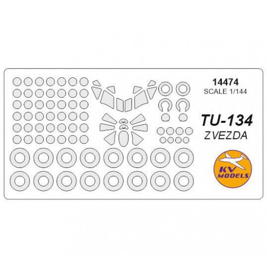 1/144 Tu-134A/B / Tu-134UBL Masks for Zvezda #7007, #7036