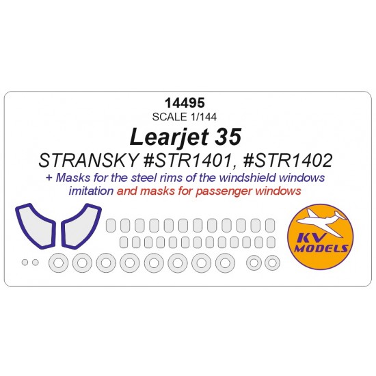 1/144 Learjet 35 Masking for Stransky #Str1401/Str1402