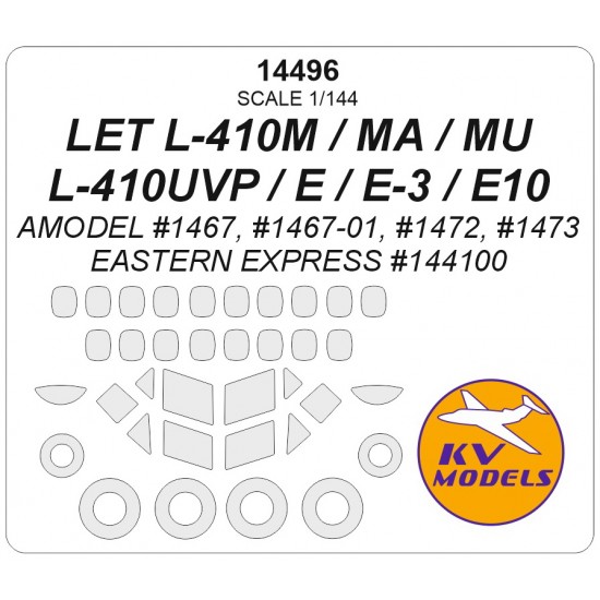 1/144 Let L-410M/410MU/410UVP/410UVP-E/410UVP-E3 Masks for Amodel/Eastern Express