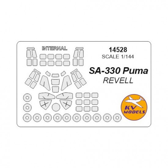 1/144 SA-330 "Puma" Masks for Revell kits