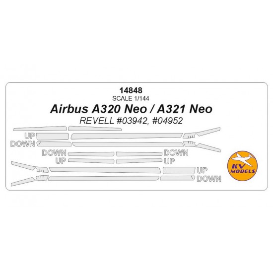 1/144 Airbus A320 Neo/A321 Neo Masks for Revell #03942, #04952