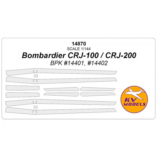 1/144 Bombardier CRJ-100/CRJ-200 Masking for BPK #14401/14402