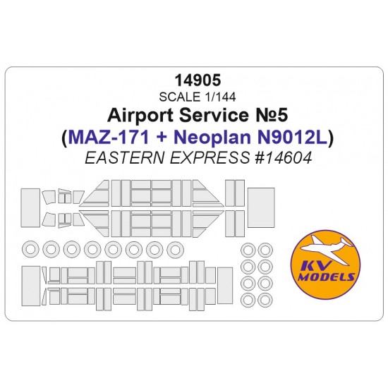 1/144 Airport Masks (MAZ-171, Neoplan N9012L) for Eastern Express w/Wheels Masks