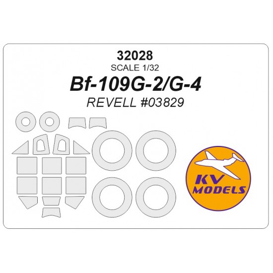 1/32 Messerschmitt Bf 109G-2/G-4 Masking for Revell #03829