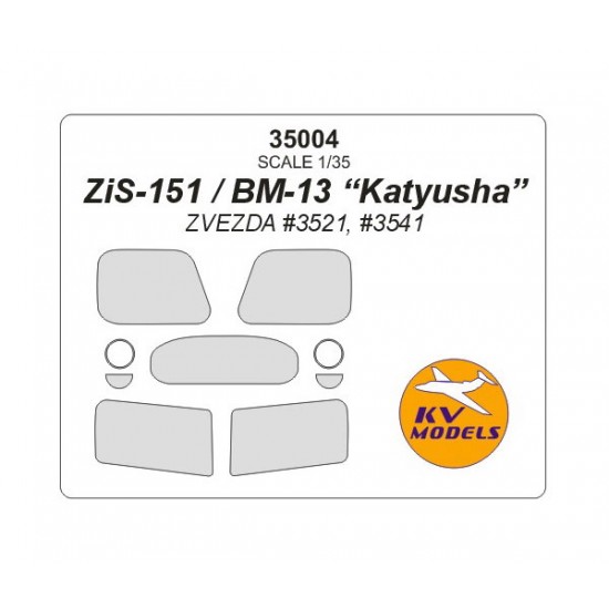 1/35 ZiS-151/BM-13 Katyusha Paint Masking for Zvezda #3521, #3541