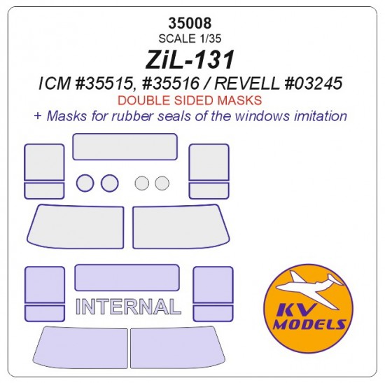 1/35 ZIL-131 Double-sided Paint Masking for ICM # 35514, 35515/ Revell # 03245