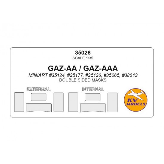 1/35 GAZ-AA/GAZ-AAA Double-sided Masking for MiniArt #35124/35177/35136/35265/38013