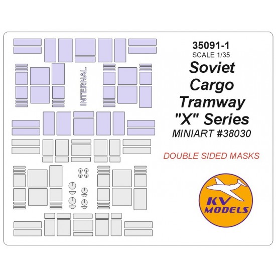 1/35 Soviet Cargo Tramway "X" Series Masks for MiniArt #38030 (Double sided)