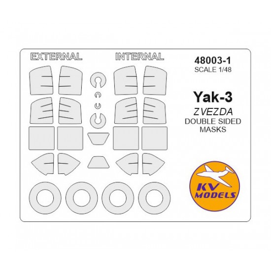 1/48 Yak-3 Double-sided Masking for Zvezda #4814