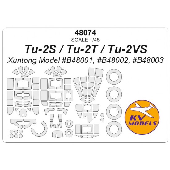 1/48 Tu-2S/Tu-2T/Tu-2Vs Masking for Xuntong Model #B48001/B48002/B48003