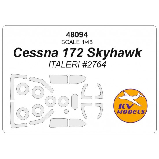 1/48 Cessna 172 Skyhawk Paint Masking for Italeri #2764