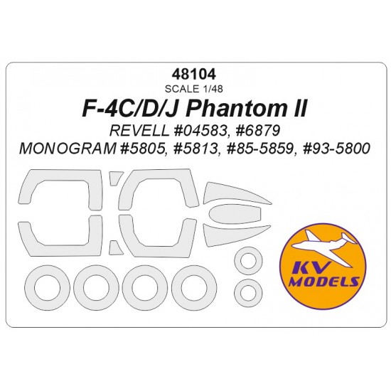 1/48 McDonnell Douglas F-4C/D/J Phantom II Masking for Revell/Monogram kits