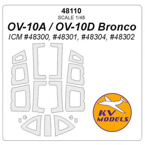 1/48 Ov-10A/Ov-10D Bronco Masking for ICM #48300/48301/48304/48302